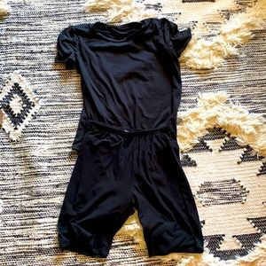 Black Biking short set size large very stretchy